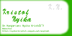 kristof nyika business card